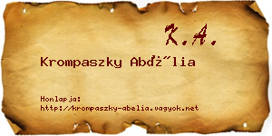 Krompaszky Abélia névjegykártya